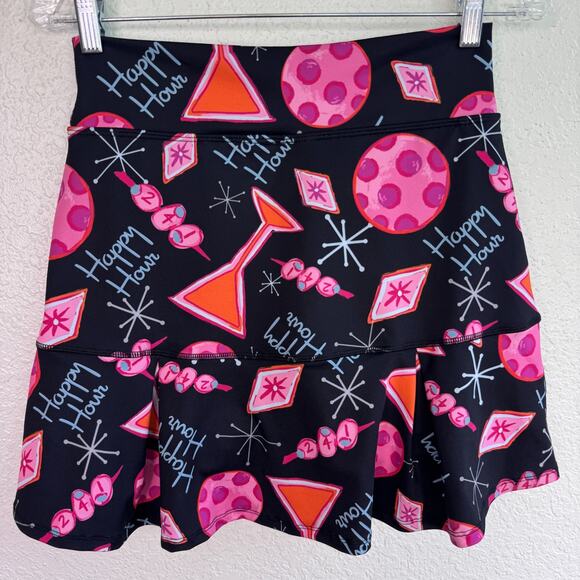 Pickleball Bella Skort Womens 2 Happy Hour Athletic Tennis Kick Pleat Medium - Picture 2 of 9